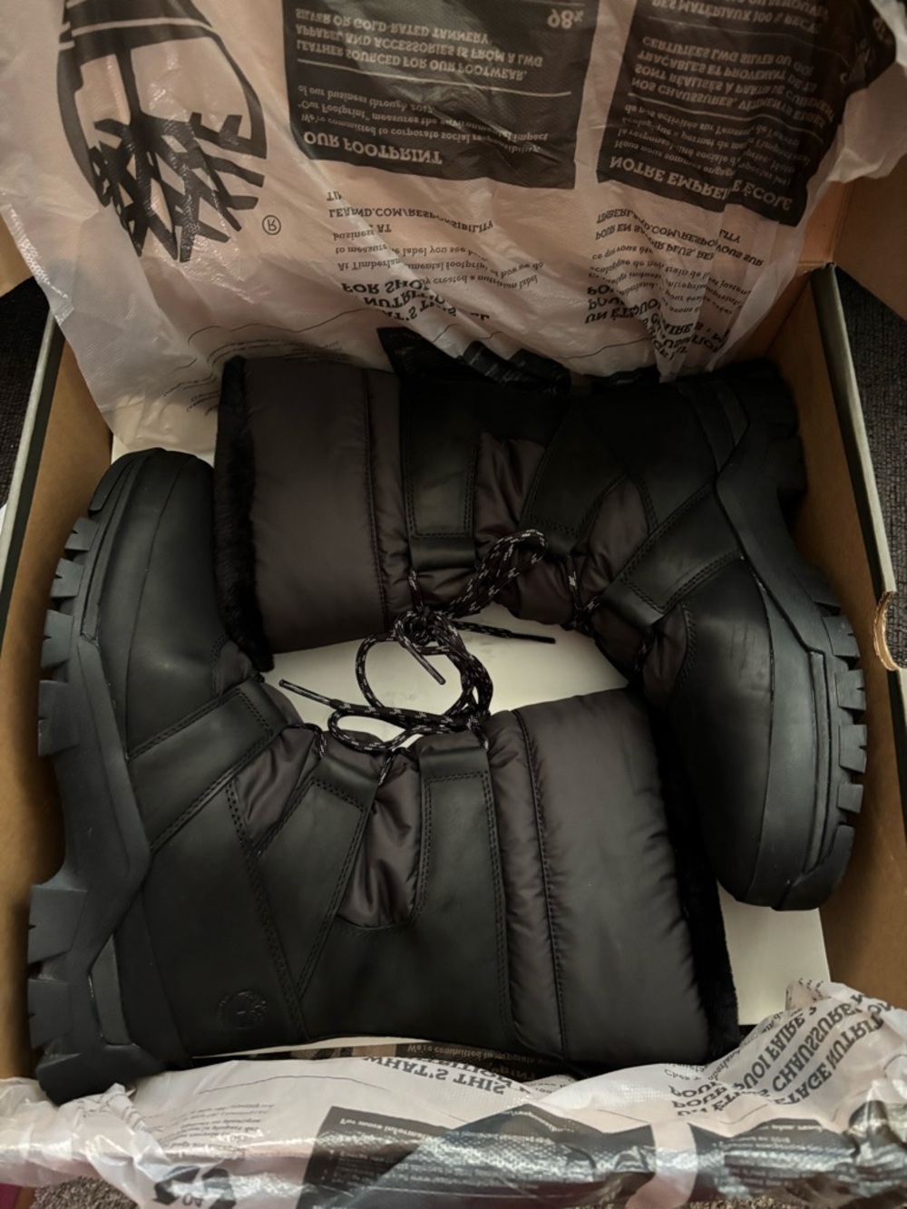 🖤❤️ Timberland Jenness Falls Black Waterproof Boots 11 ❤️🖤 Retail $130!